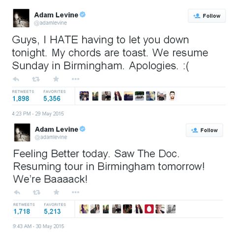 Adam akan segera manggung lagi @ twitter.com/adamlevine