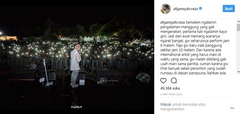 Afgan ceritakan kronologi kejadian ini @ Instagram.com/afgansyah.reza