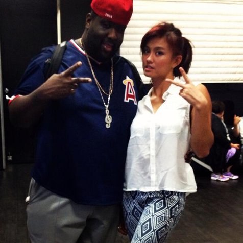 Agnes seusai latihan bersama Adam Blackstone @twitter.com/agnezmo