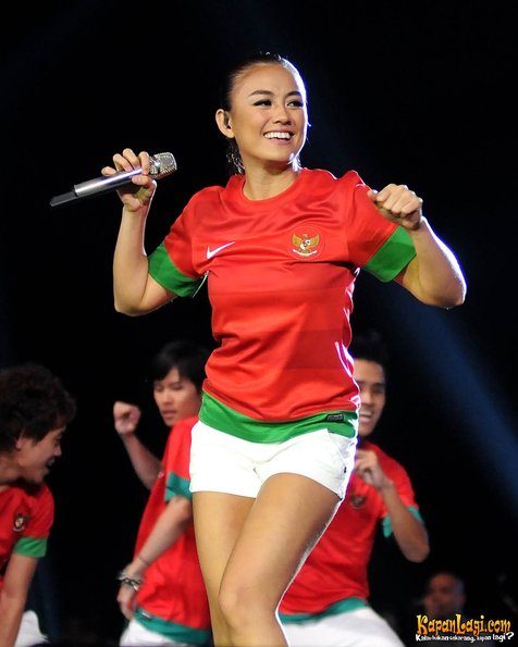 Agnes Monica di Ayo! Indonesia Bisa / foto @KapanLagi.com