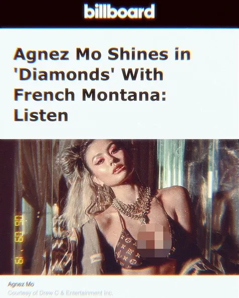 Agnez Mo Pakai Bra di Billboard