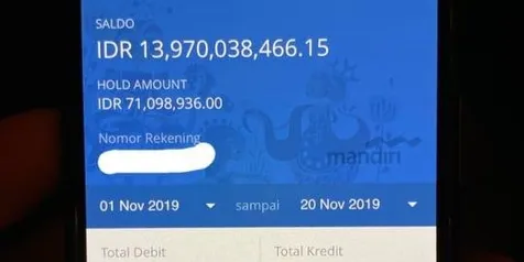 Punya Tabungan Rp 13 miliar
