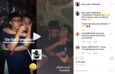 Aming Mesra Dengan Seorang Pria