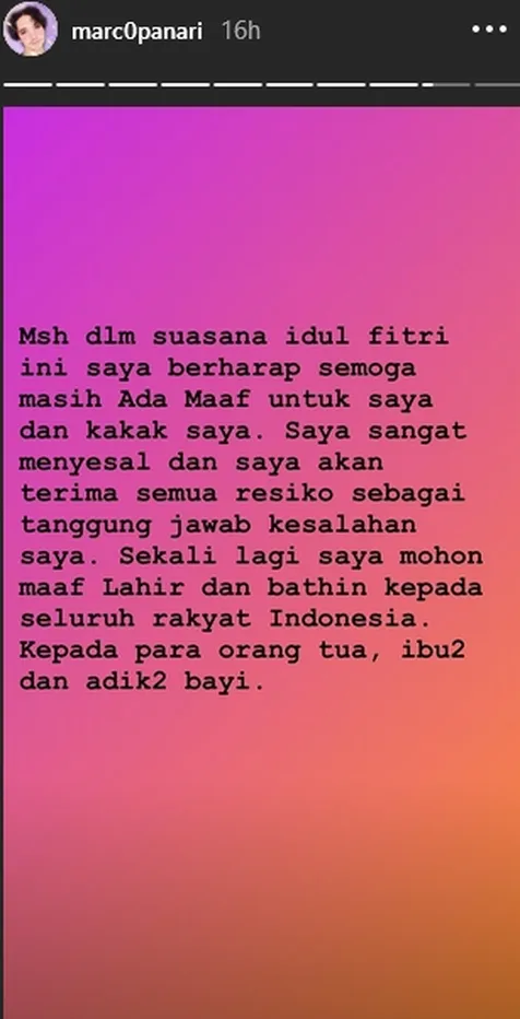 Permohonan Maaf