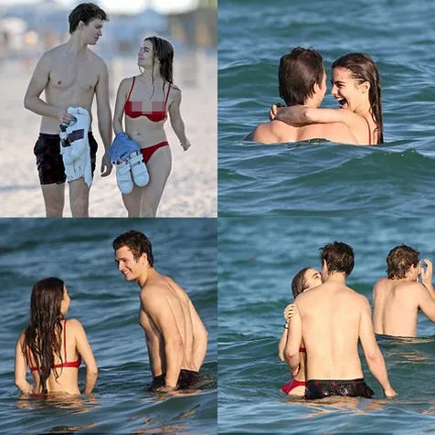 Tertangkap Kamera Ansel Elgort Pacar Cantiknya Mesra Di Pantai Kapanlagi Com