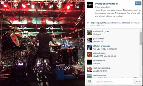 Keseruan konser Avenged @foto: http://instagram.com/avengedsevenfold