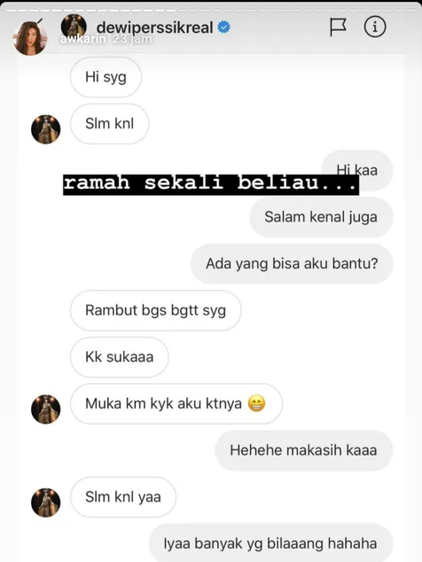 Depe dan Awkarin Lempar Pujian