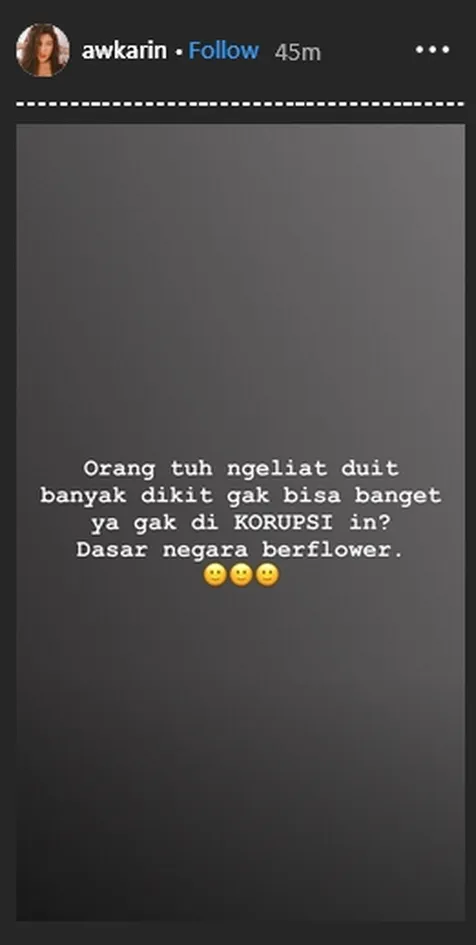 Curhat Tentang Korupsi di Instagram