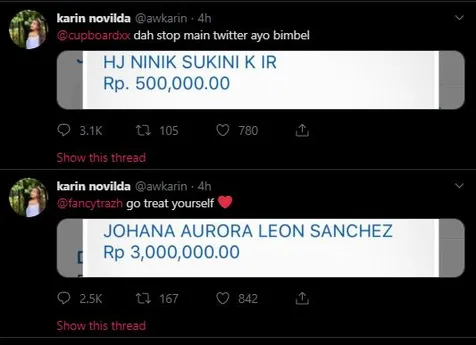 Transfer Uang Jutaan
