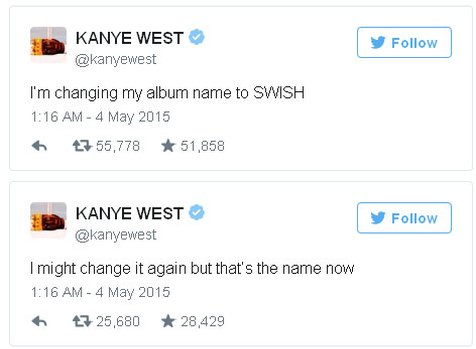 Postingan Kanye West @foto: Twitter/kanyewest