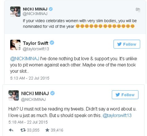 Adu komentar Taylor Swift - Nicki Minaj @foto: Official Twitter Taylor Swift - Nicki Minaj