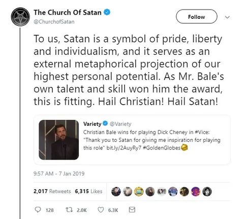 Dibela Gereja Setan