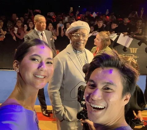 Baim Wong dan Paula Verhoeven Foto Plus Ngevlog Bareng Samuel L Jackson!