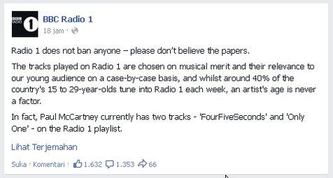 © BBC Radio 1 Official Facebook