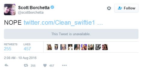 Scott Borchetta menjawab pertanyaan fans (yang sudah dihapus) mengenai album baru dengan 1 tweet simpel © twitter.com/scottborchetta