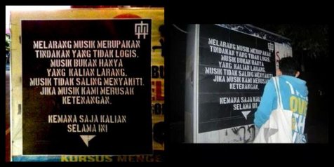 Poster Penentangan Musisi Malang Terhadap Aturan Ormas/@MalangSubPop