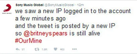 Konfirmasi dari pihak Sony Music Global setelah tweet hoax beredar lewat akun tersebut © Twitter.com/SonyMusicGlobal