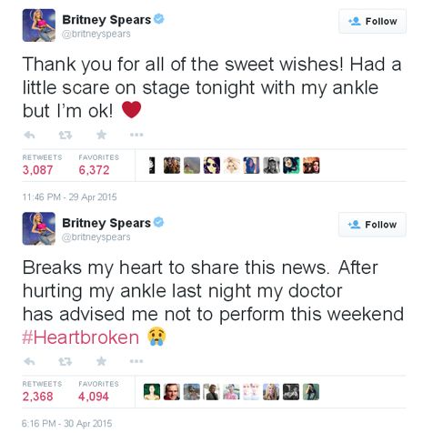 Inilah tweet pengungkapan rasa penyesalan Britney @ twitter.com/britneyspears