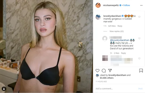 Bucin Banget, Komentar Brooklyn Beckham di Foto Seksi Nicola Peltz Bikin Netizen Baper