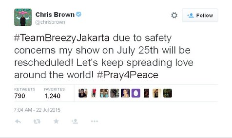 Konser Chris Brown batal @foto: Official Twitter Chris Brown