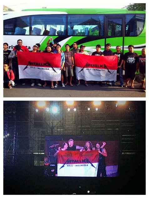 Rombongan Solo dengan Bendera Merah Putih Berlogo Metallica/@downforlifesolo