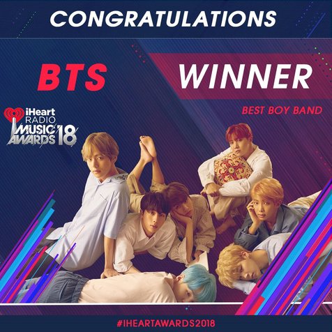 BTS rebut Best Boy Band © iHeart Radio