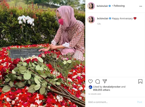 Anniversary Perkawinan Pertama Tanpa Suami, BCL Sambangi Makam Ashraf Sinclair