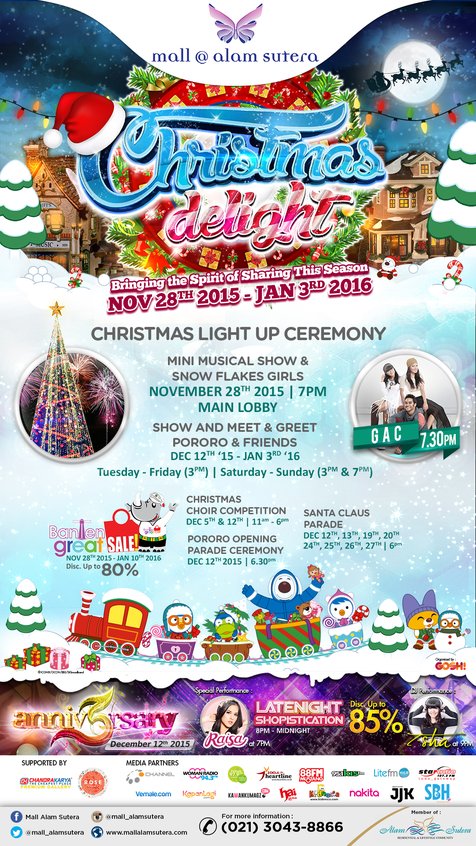 Siap-siap, sepaket acara seru siap tersaji di Christmas Delight KLovers! © Mall @Alam Sutera