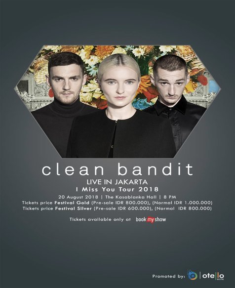 Clean Bandit siap kembali menggebrak Jakarta di bulan Agustus mendatang © Otello Asia