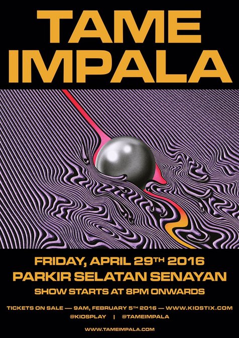 Tame Impala siap konser di Indonesia pada bulan April © Twitter.com/TameImpalaID