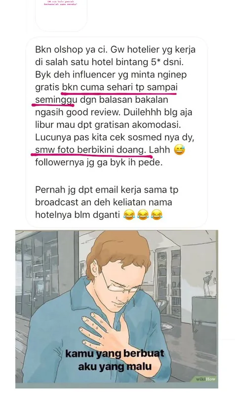 Nginep Gratis Bikin Malu!