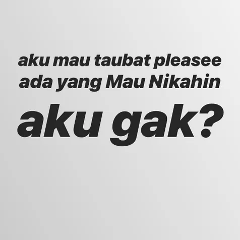 Minta Dinikahi