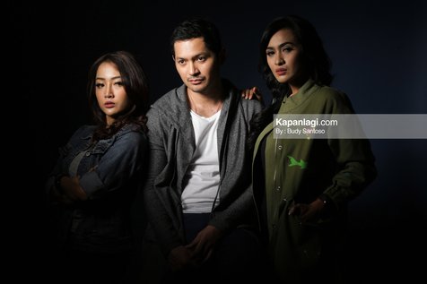 Evan Sanders, Mega Carefansa dan Ratu Azalia © Kapanlagi/Budy Santoso