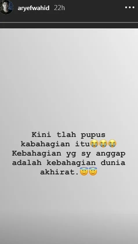 Curhatan Arif di Insta Story