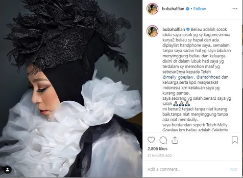 Bubah Tak Berniat Lecehkan Melly