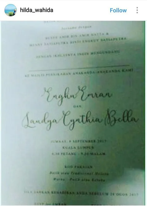 Beredar Undangan Pernikahan