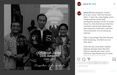 Jokowi Ikut Konser Amal yang Menampilkan Didi Kempot