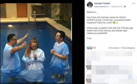 Kiki Fatmala Dibaptis