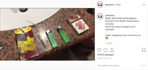 Rio Reifan Memakai Sabu Sendirian