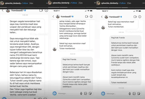 Permintaan Maaf Franda Diterima dengan Baik