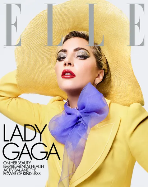 Wajah Gaga di Cover Elle