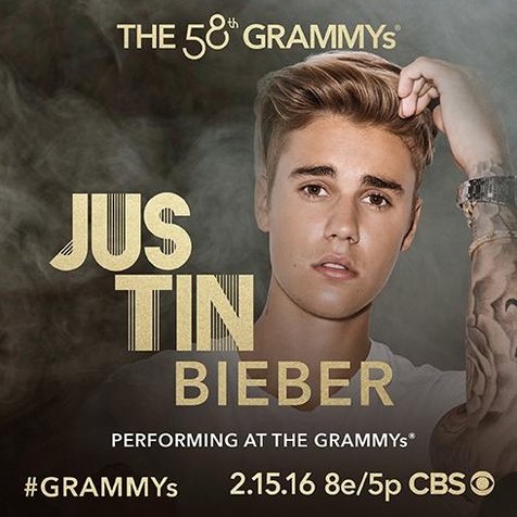 Bieber bakal tampil di Grammy 2016 ©twitter/thegrammys