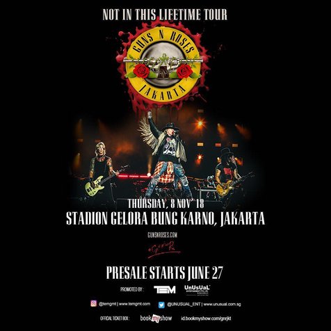 Guns N Roses comeback ke Indonesia! / Credit: Instagram - temgmt