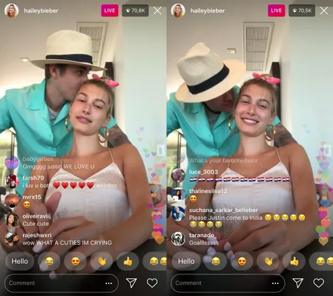 Umbar Kemesraan di Live IG