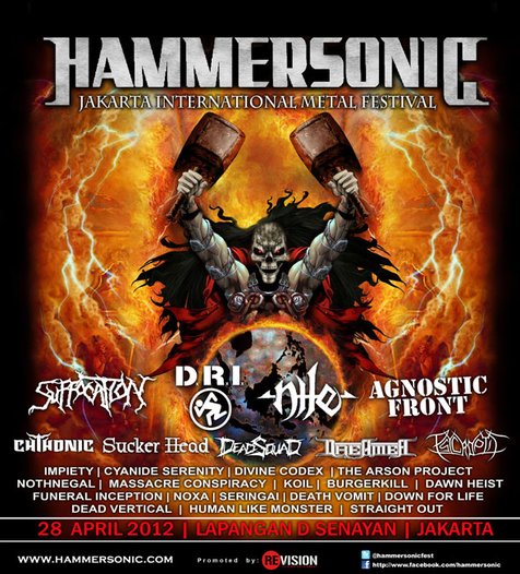 Poster acara Hammersonic Festival 2012 @istimewa