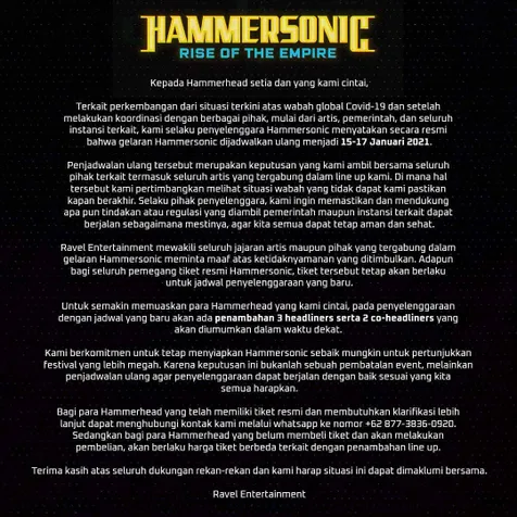 Penambahan Headliners dan Co-Headliners