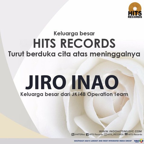 Hits Records, terkejut ketika mendengar kabar meninggalnya Jiro Inao © twitter.com/HITSRec