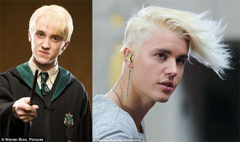 Draco Malfoy dan Justin Bieber © istimewa