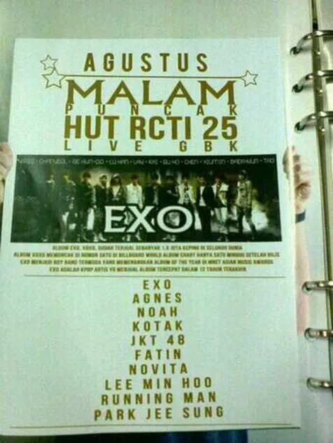 Fans Heboh RCTI Undang EXO