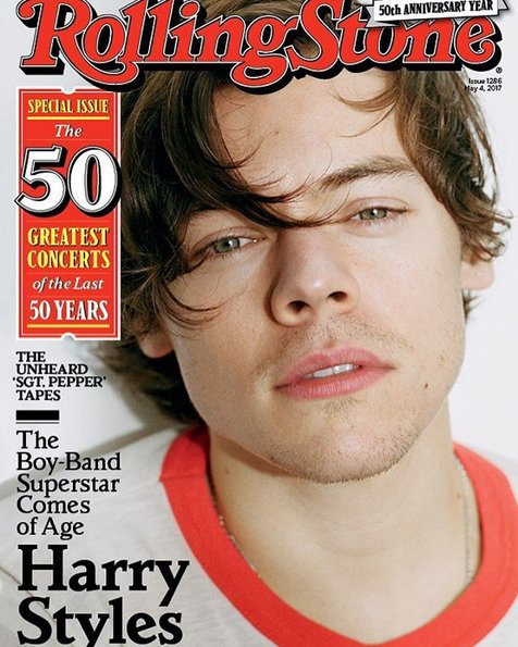 Harry Styles menjadi cover dari majalah Rolling Stone © instagram.com/harrystyles